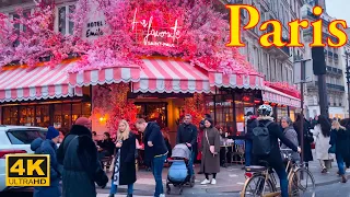 Paris, France 🇫🇷  - Paris Evening Walk - February 2022 - 4K - HDR - Walking Tour | A Walk In Paris