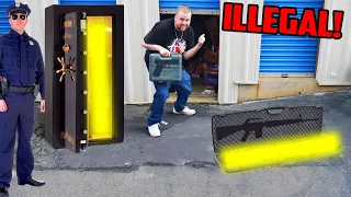 Found LOCKED SAFE and GUN CASES In Storage Unit! (ILLEGAL!?)