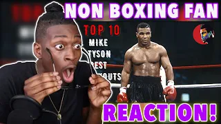 NON BOXING FAN REACTS TO Top 10 Mike Tyson Best Knockouts REACTION | HE’S UNSTOPPABLE!