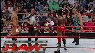 Randy Orton vs Booker T vs Rob Van Dam Intercontinental Championship Match RAW Feb 09,2004