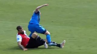 Lucas Pratto ankle fracture Feyenoord vs Ajax