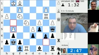 LIVE Blitz #3513 (Speed) Chess Game: Black vs alkhateeb in Old Benoni defense