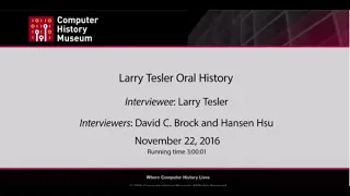 Oral History of Larry Tesler, part 1 of 3
