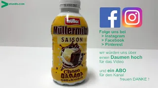 Müllermilch Saison: Choco Banana (400ml Flasche) TEST