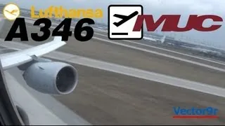 Lufthansa Airbus A340-600 Takeoff at Munich Airport