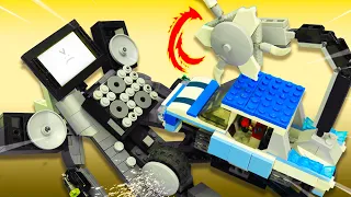 LEGO Upgraded Super Police Car VS Titan TV Man & Skibidi Toilet