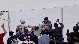 Nathan MacKinnon vs Brayden McNabb Oct 27, 2017