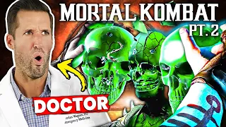 ER Doctor REACTS to Mortal Kombat X X-Ray Attacks - PART 2