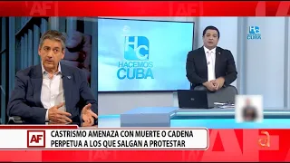 Las fuertes amenazas del Castrismo en la TV cubana a sus ciudadanos si sale a protestar
