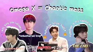 Omega X moments that radiate chaotic energy