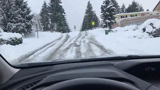 Subaru Crosstrek XMODE snow hill climb.