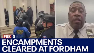 NYPD clears encampment inside Fordham University