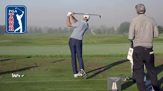 Dustin Johnson's range session at 3M Open