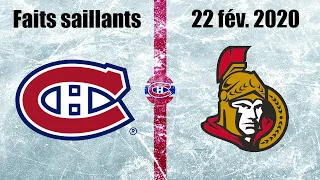 Canadiens vs Sénateurs - Faits saillants - 22 fév. 2020