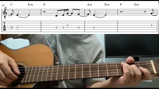 What Was I Made For (Billie Eilish) - Easy Beginner Guitar Tab With Playthrough Tutorial Lesson