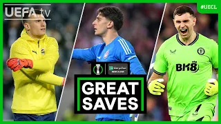 #UECL Great Saves Quarter-Finals 1st leg | Livaković, Tzolakis, Martínez...