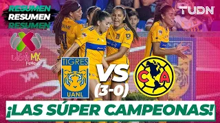 Resumen y goles | Tigres (3)vs(0) América | Campeón de Campeones Femenil | TUDN