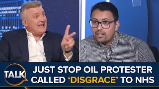 'Disgrace To The NHS' | Presenter Clashes With Just Stop Oil Protester In NHS