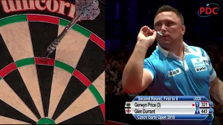 NINE-DARTER! Gerwyn Price's perfect leg against Glen Durrant at the Czech Darts Open