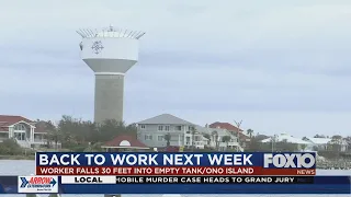 Worker hurt on Ono Island water tower suffered no broken bones