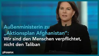 "Aktionsplan Afghanistan": Außenministerin Annalena Baerbock stellt Initiative vor