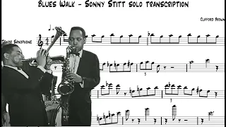 Sonny Stitt Transcription on Blues Walk (with Dizzy Gillespie live in Belgium 1958)