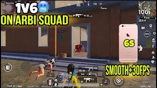 1v6🔥on iPhone 6s Smooth+30FPS | iPhone 6s /6s plus PUBG Test In 2023 | 2GB+32GB | LAG, Battery Test?