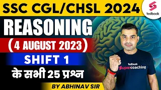 SSC CGL 2024 | SSC CGL Reasoning Shift Wise Paper Solution | Day 6 | SSC CGL/CHSL 2024 | Abhinav Sir