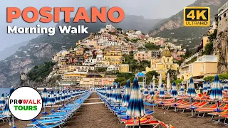 Positano, Italy Early Morning Walk - 4K60fps - with Captions!