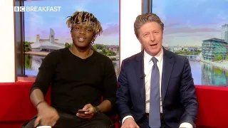 KSI COLLAB WITH NEWSREADER CHARLIE STAYT | BBC Breakfast