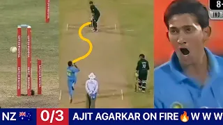 INDIA VS NEW ZEALAND 2003 MATCH HIGHLIGHTS | MOST SHOCKING | BOWLING BY AJIT AGARKAR 😱🔥