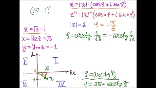 Формула Муавра. Возведение комплексного числа в степень