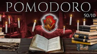 GRYFFINDOR 📚 POMODORO Study Session 50/10 - Harry Potter Ambience 📚 Focus, Relax & Study in Hogwarts