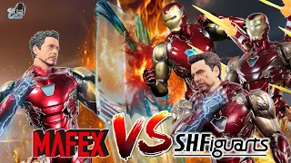 3 VS 1! The Ultimate Endgame Iron Man Figure Comparison | Mafex VS S.H Figuarts Iron Man Mk.85