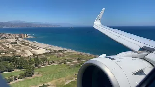 Lufthansa Airbus A320neo Sunny landing in Malaga Airport (AGP)