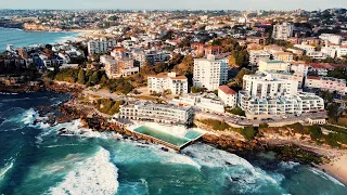 Sydney Bondi Beach Cinematic Drone Footage 4k