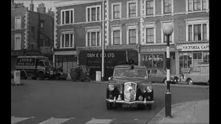 From Victim (1961) filmed on the S-bend, King's Road, Chelsea ... Daytime