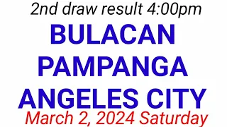 STL - BULACAN,PAMPANGA,ANGELES CITY March 2, 2024 2ND DRAW RESULT