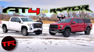 Ford F-150 Raptor vs. GMC Sierra AT4 We Compare GMC And Ford's Most Off-Road Worthy Trucks!