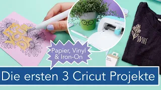 3 Cricut Anfänger Projekte: Papier, Vinyl & Iron-On
