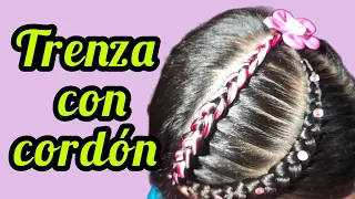 TRENZA TEJIDA CON COLA DE RATON(Técnica para kanekalon).Trenzado con cola de ratón.