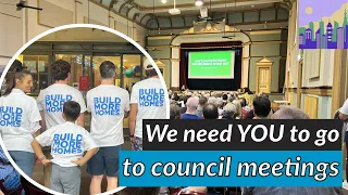 We went to a council meeting about blocking housing. It was...weird