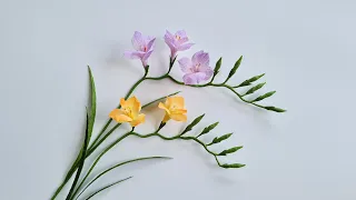 How To Make Freesia Paper Flower / Paper Flower / Góc nhỏ Handmade