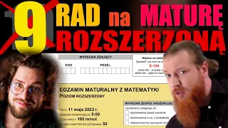 1̶0̶ 9 RAD na MATURĘ ROZSZERZONĄ z matematyki feat. MiedzianyFsor