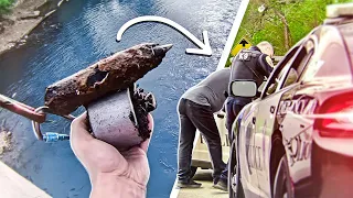 Military Alerted After We Found This Magnet Fishing!! (Police Everywhere)