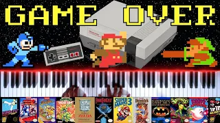 50 NES "Game Over" Themes on Piano