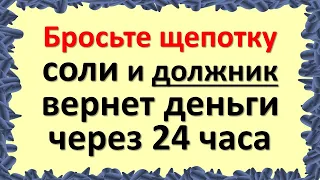 Бросьте щепотку соли и должник вернет деньги через 24 часа