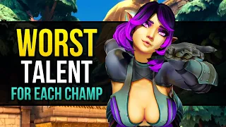 The WORST Talent For EVERY Paladins Champion! (2022)