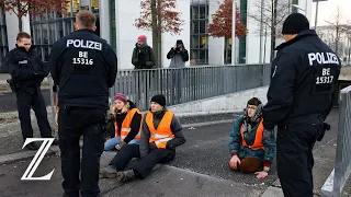 "Letzte Generation": Aktivisten blockieren Bundestagszugänge