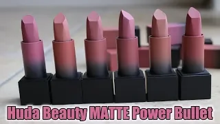 REVIEW & DEMO: NEW Huda Beauty MATTE Power Bullet Lipsticks!